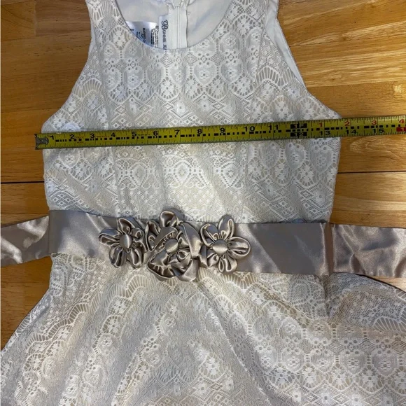 Flower Girl Dress Bonnie Jean Girls sz 12 hi low Easter Pageant Fairy Princess - Picture 5 of 11